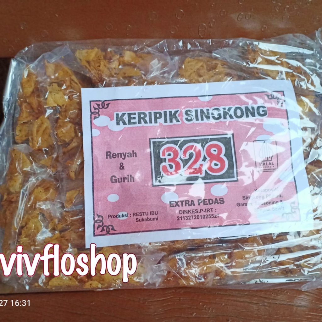 Jual Keripik Singkong Pedas 328 Kripset Pedasss Isi 24 Shopee