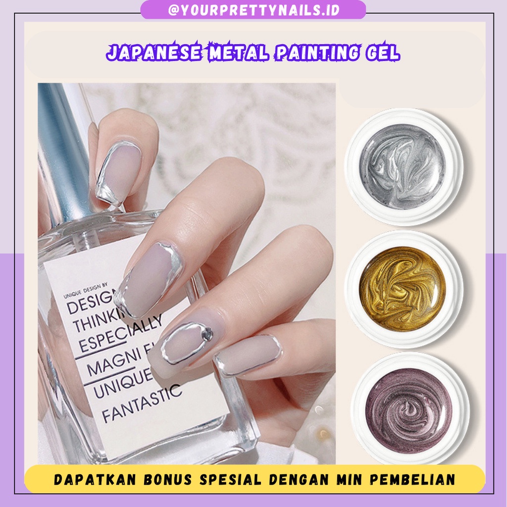 Jual XEIJAYI METAL PAINTING GEL POLISH NAIL ART KUTEK GEL METAL HIASAN ...