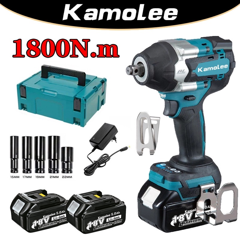 Jual Kamolee DTW700 Tool Electric Impact Wrench 1800 N.m Torque 1/2 ...