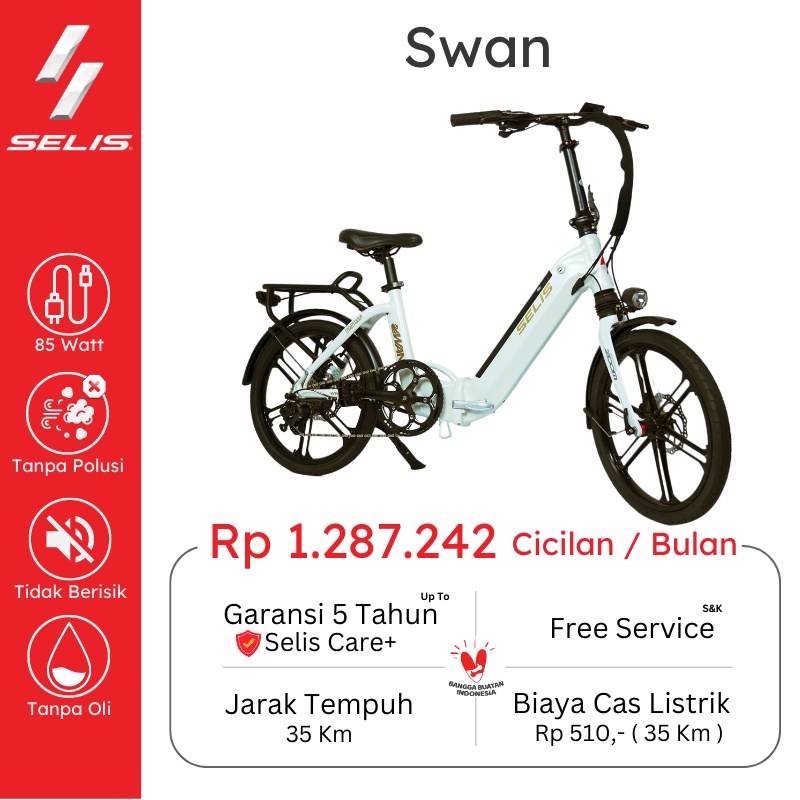 Jual Sepeda Listrik Selis Tipe SWAN | Shopee Indonesia