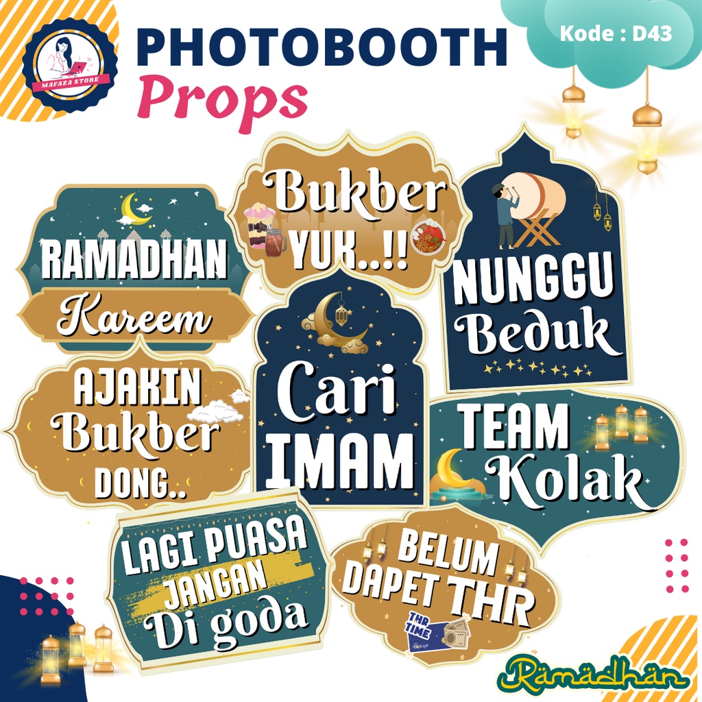 Jual Photoprops Ramadhan Photobooth Ramadan Foto Properti Idul Fitri Dekorasi Hari Raya