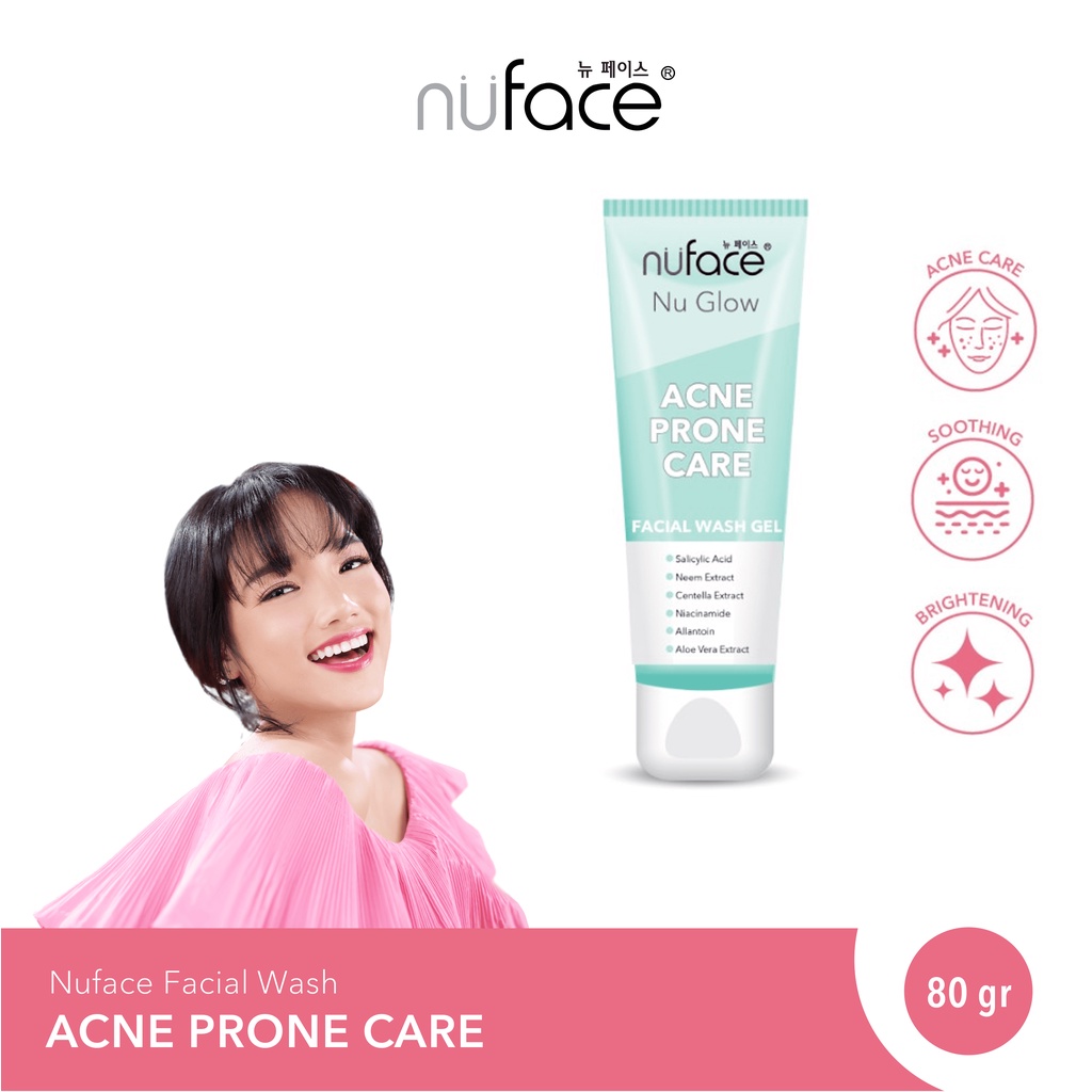 Jual Nuface Nu Glow Liquid Acne Prone Care Facial Wash Gel 80gr