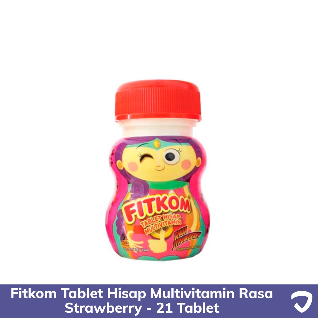 Jual Fitkom Tablet Hisap Multivitamin Rasa Strawberry - 21 Tablet ...