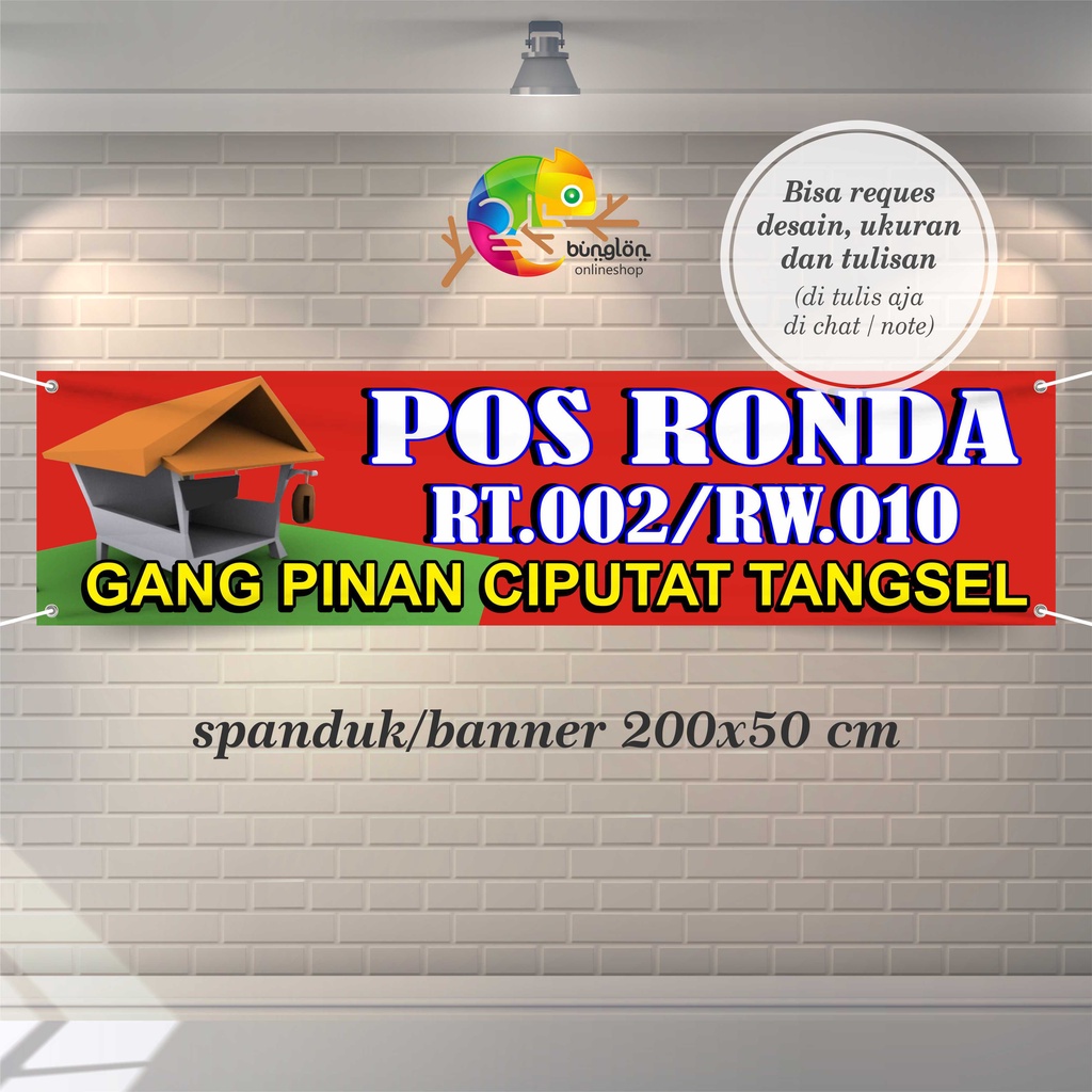 Jual 200x50 Spanduk Banner Pos Ronda | Shopee Indonesia