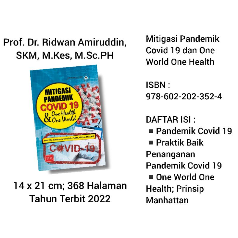 Jual Buku Original - BUKU MITIGASI PANDEMIK COVID 19 DAN ONE WORLD ONE ...