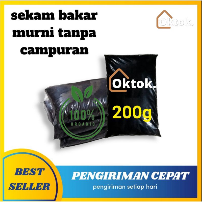 Jual Media Tanam Sekam Bakar Murni Premium Pupuk Organik Sekam Bakar 200g Shopee Indonesia 6186