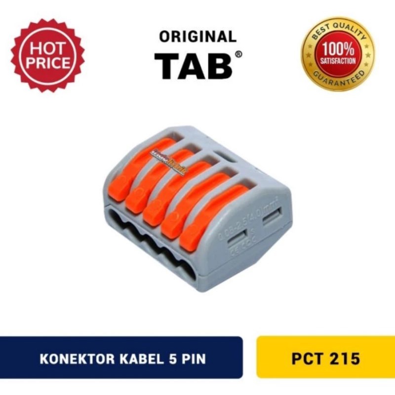 Jual Konektor Kabel 5 Pin PCT 215 TAB WAGO md- Terminal 5pin 5kabel ...