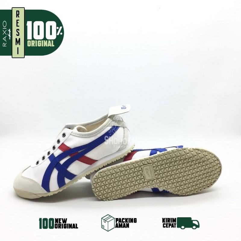 Jual Sepatu Sneakers Onit Tiger Kids Mexico White Blue Red Original ...