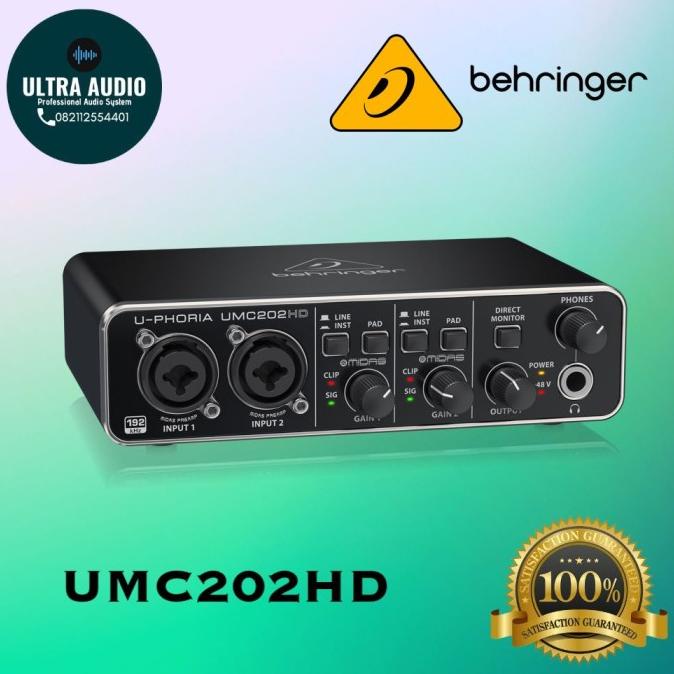 Jual Behringer UMC202HD / UMC 202 HD Soundcard with MIDAS Preamp