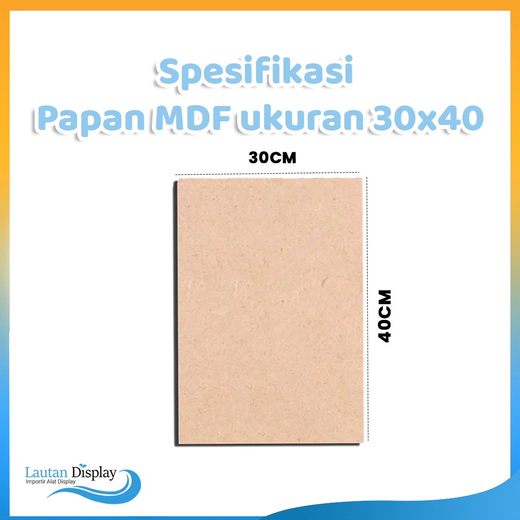 Jual Papan MDF 30 x 40 cmTebal 6 mm Cokelat List Polos Permukaan Halus ...