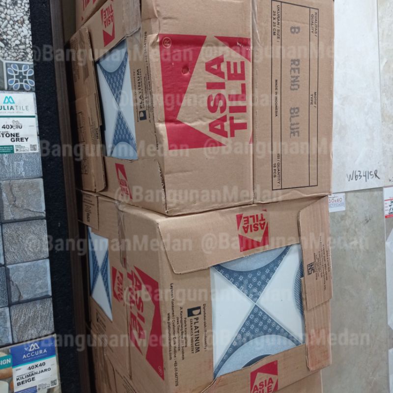 Jual ASIA TILE KERAMIK LANTAI KAMAR MANDI KASAR 25X25 KW B RENO BLUE ...