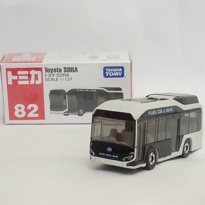Tomica No.82 Toyota SORA Diecast Model Car - 1:137 Scale, Gray, 2020 Release (New In Box)