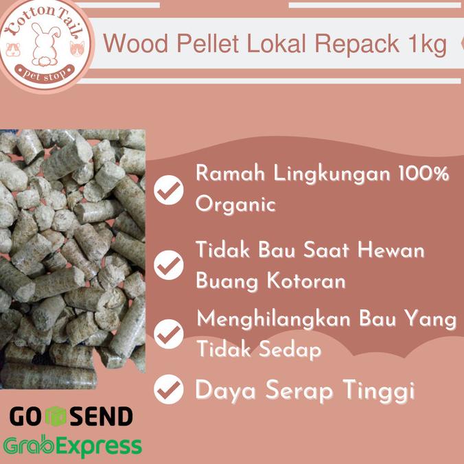 Jual Wood Pellet / Pelet Kayu / Alas Kandang Kucing Kelinci 1 Kg ...