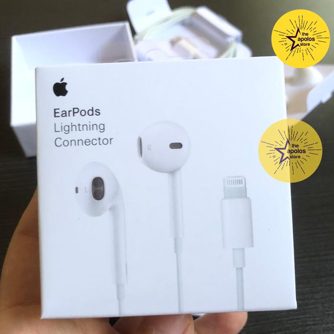 Earphone Lightning Apple iPhone 7 8 X XS Max 11 Pro Earpods Original