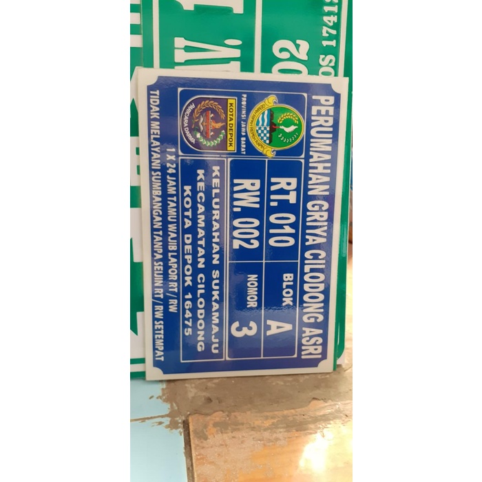 Jual Terlaris Plang Nama Plat Aluminium Rt Rw Custom | Shopee Indonesia