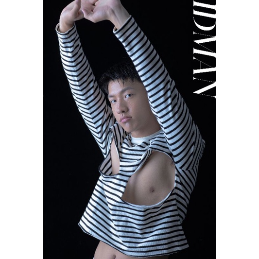 Jual Ripped Stripe Shirt | Shopee Indonesia