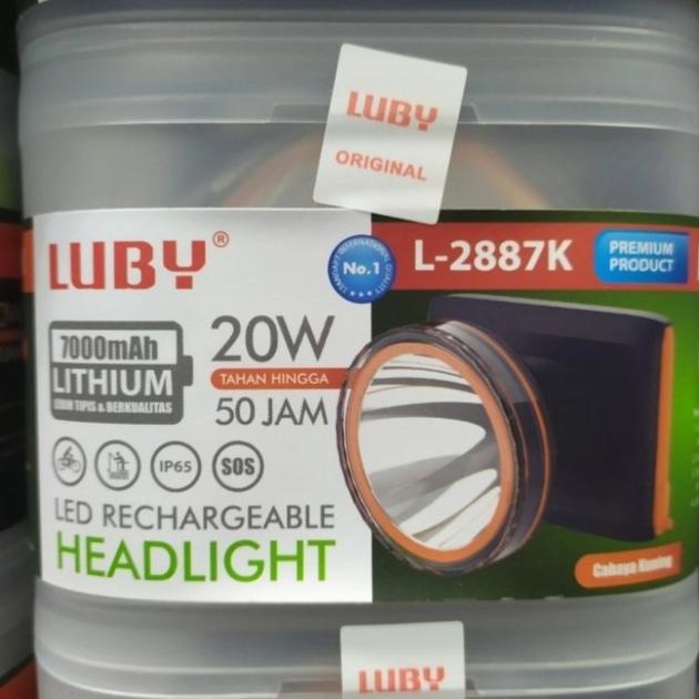 Jual Senter Kepala Luby L K Headlamp Cahaya Kuning Shopee Indonesia