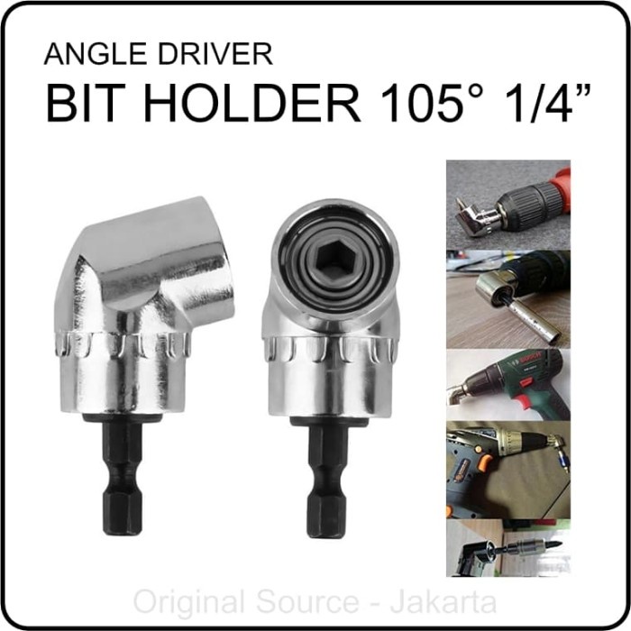 Jual Angle Driver Bit Holder / Pegangan Mata Bor Obeng L 105 Derajat ...