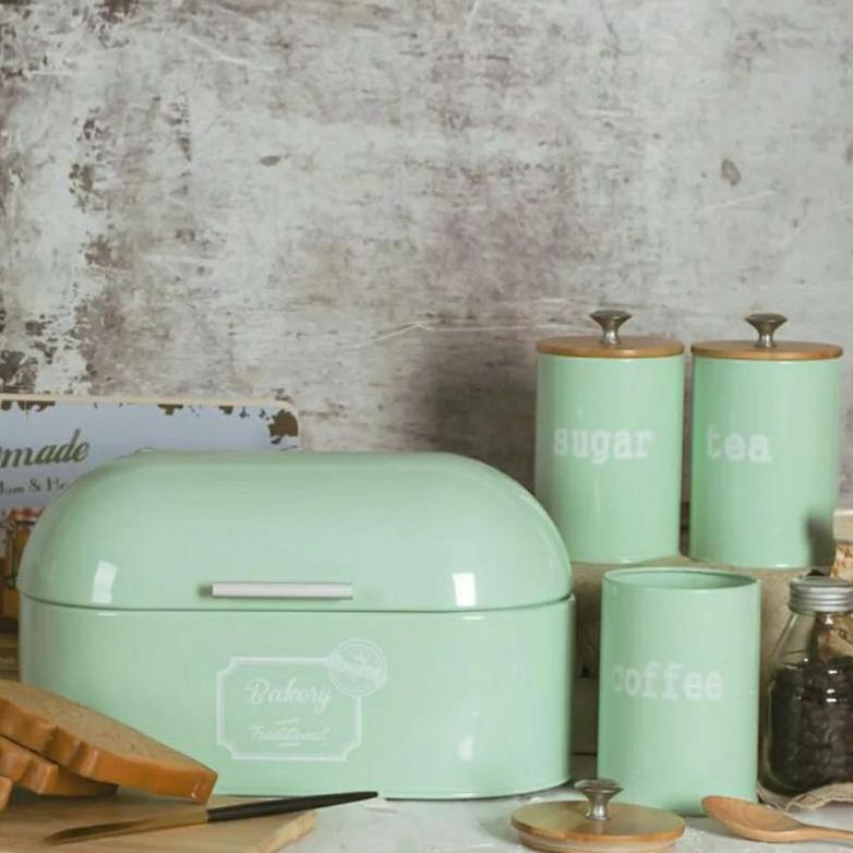 Jual Grosir Kj - Tempat Roti / Bread Box Kaleng / Tempat Roti Tawar ...