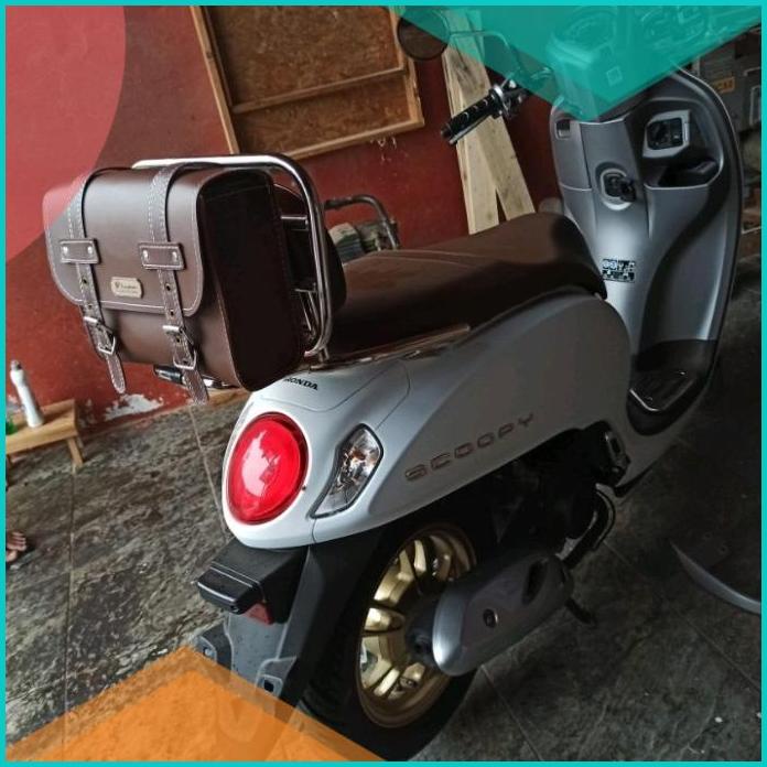 Jual New Back Rack Scoopy Plus Bantalan & Tas Aksesoris Motor Honda ...