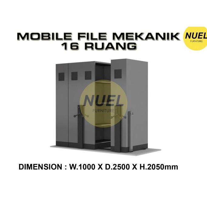 Jual :::::::] Mobile File Filing Kabinet / Lemari Rak Dorong Rel 4 sap ...