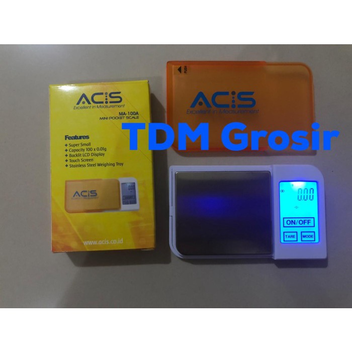 Jual Timbangan Pocket Mini / Timbangan Emas Mini ACIS MA-100A | Shopee ...