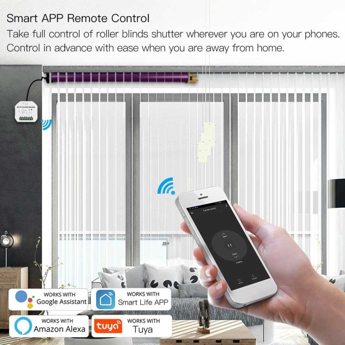 Jual Tuya Smart Curtain Rail Motor Set 4 Meter Rel Gorden Pintar ...