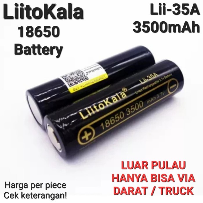 Jual Liitokala Lii-35A 18650 3500Mah Hicapacity Li-Ion Rechargeable ...