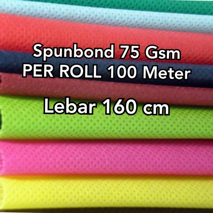 Jual KAIN SPUNBOND ROLL 75 GSM LEBAR 160 CM SPUNBON SPUNBOND SPONBOND ...