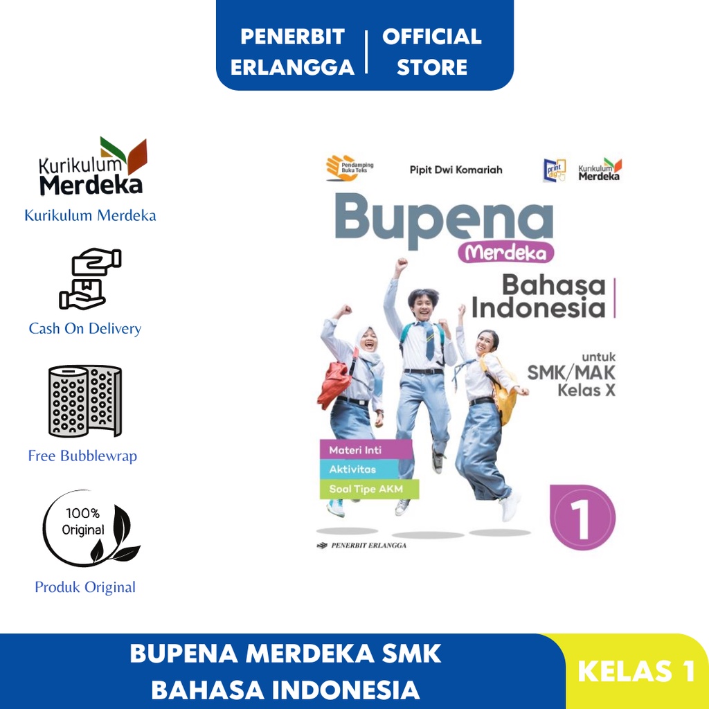 Jual BUPENA MERDEKA B. INDONESIA SMK/MAK KELAS 10 KURIKULUM MERDEKA ...