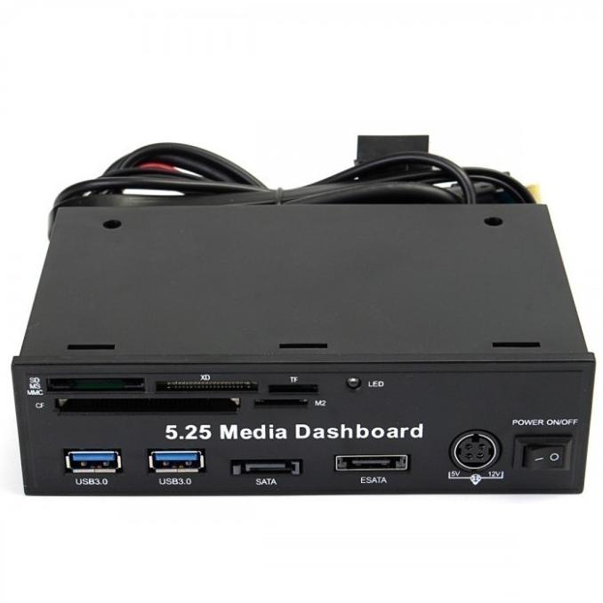 Jual Multifunctional Front Panel Media Dashboard 5.25 eSATA USB 3.0 ...