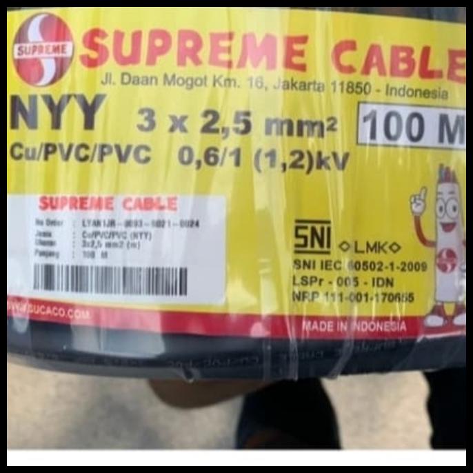 Jual Kabel Listrik Nyy Kawat 3x2 5 3x2 5mm Supreme Eceran Meteran