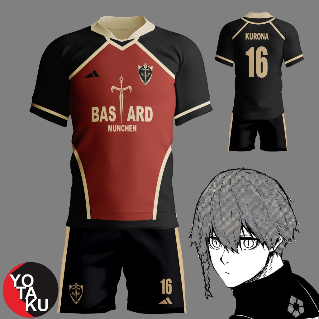 Jual Jersey Anime Cosplay Blue Lock Bastard Munchen Ranze Kurona Full ...