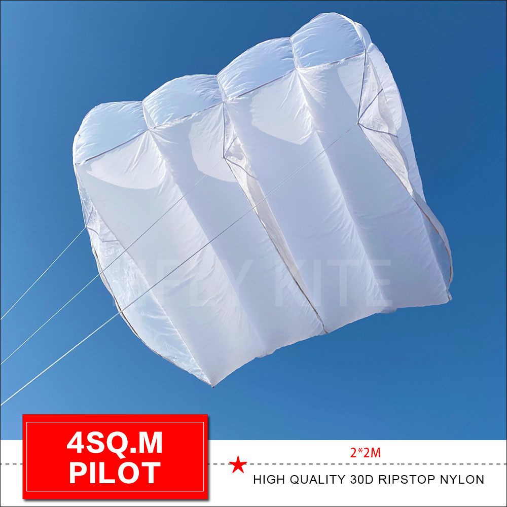 Jual New Arrival 4SQ.M Soft Inflatable White Pilot Kite for Kids Adults ...