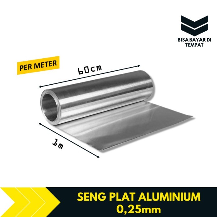 Jual Seng Plat Aluminium Alumunium Mm Meteran Roll Meter