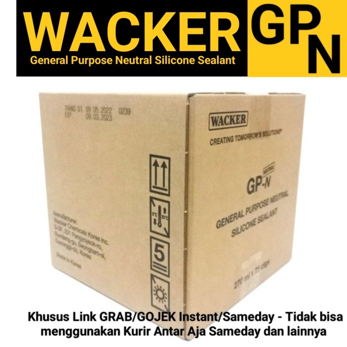 Jual Lem Kaca Silicone Sealant Wacker Gp Netral Khusus Grab Gojek