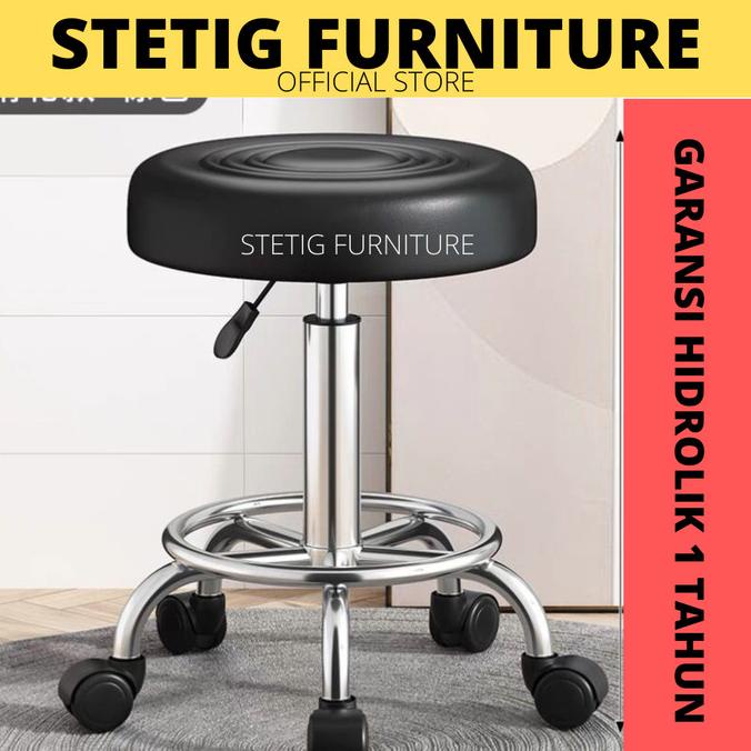 Jual Kursi Bulat Roda Barstool - Salomo | Shopee Indonesia