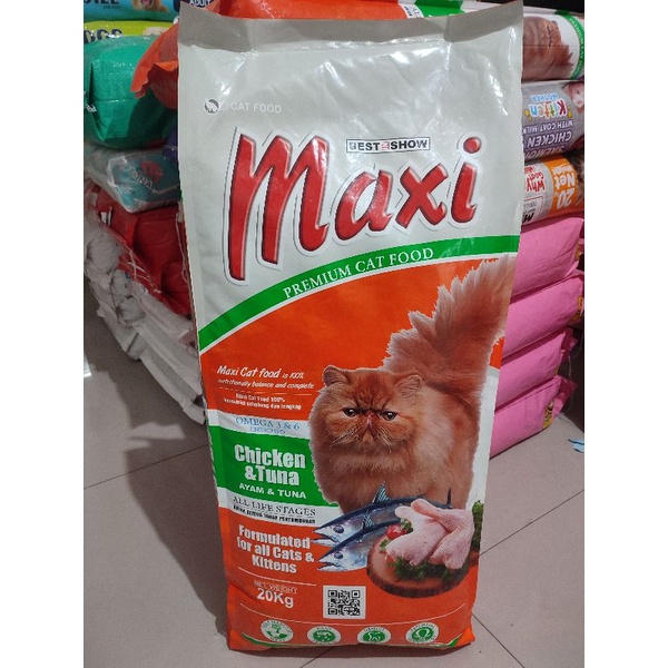 Jual Maxi Cat 20kg Makanan Kucing All Stages Rasa Chicken Tuna - Grab ...