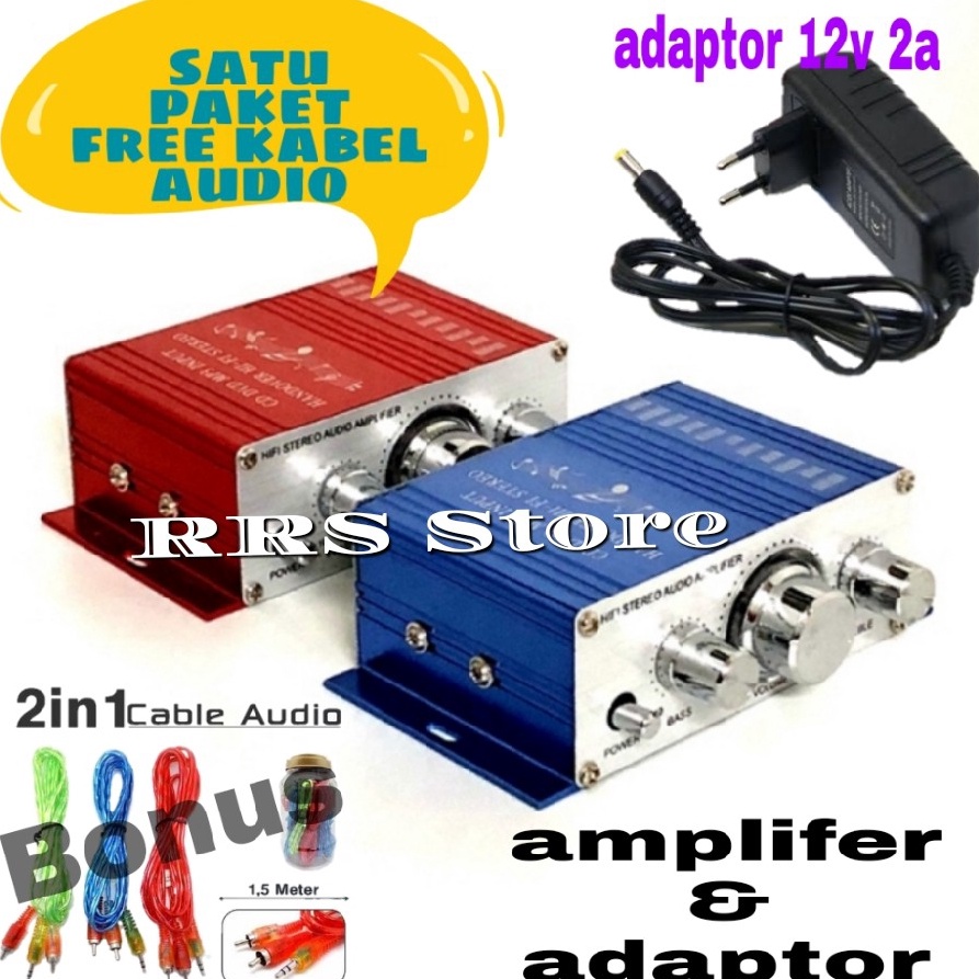 Jual &rsquo; ak Ampli mini amplifier speaker amplier 20w Satu paket amplifer