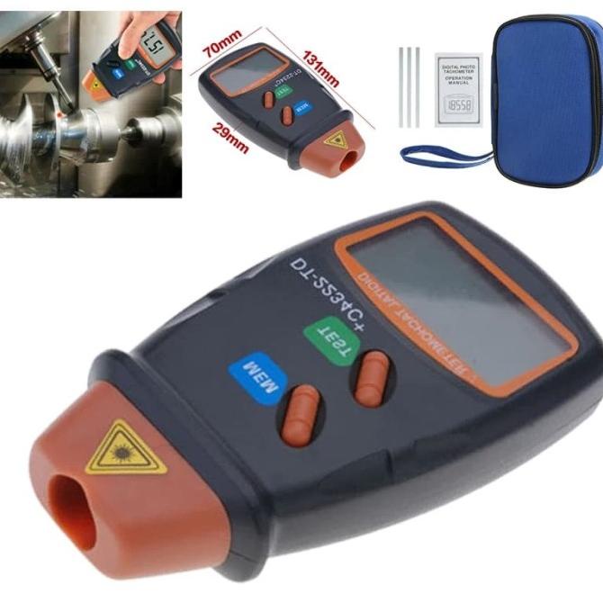Jual alat ukur putaran mesin /Digital Laser Tachometer RPM Test Speed ...