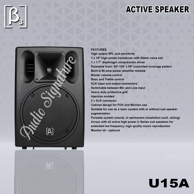 Jual Speaker Aktif 15 Inch BETA 3 THREE U15A | U 15A | U 15 A Original ...