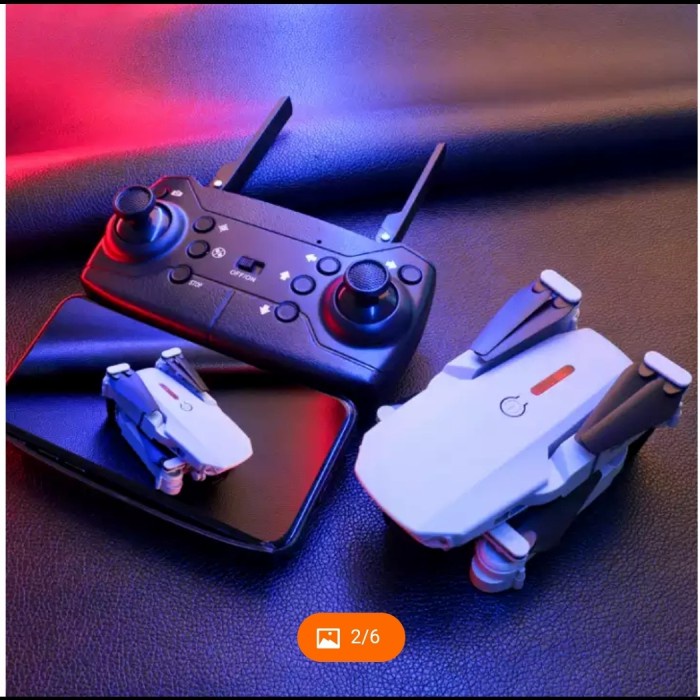 Nicejoy Drone avec caméra, E88 Pro Drone adulte 4K Pro Double caméra Pliable Vidéo en direct Drone RC Quadcopter Aircrafts avec 2 BATCHIY NOIR