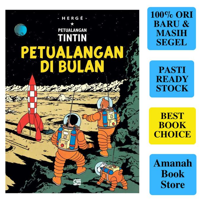 Jual Buku Petualangan Tintin Petualangan Di Bulan Komik Tintin Shopee Indonesia