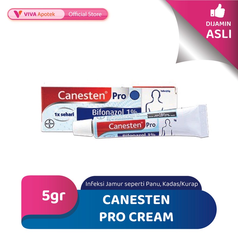 Jual Canesten Pro Cream Infeksi Jamur seperti Panu, Kadas/Kurap (5 Gram