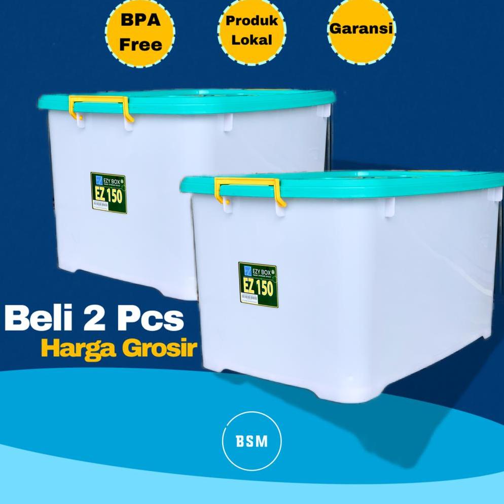 Jual 2 Pcs Box Container Ezy Cb 150 Liter Kotak/Tempat Penyimpanan ...