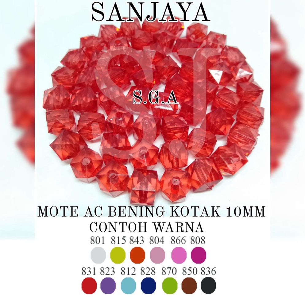 Jual Murah Meriah!.. MANIK BENING / MOTE BENING / MANIK AKRILIK KOTAK ...