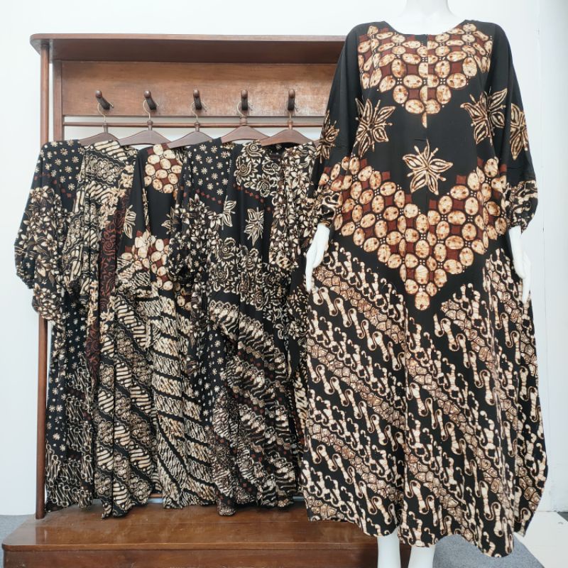 Jual Batik Ais Kaftan Busui Daster Kalong Lengan Panjang Semata Kaki