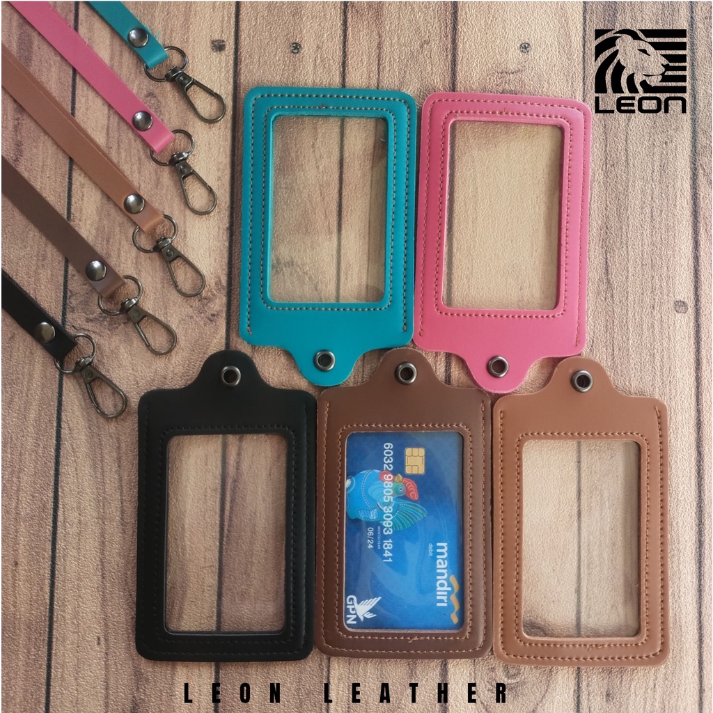 Jual Lanyard Mika Transparan ID Card Holder Mika Bolak Balik Name Tag ...
