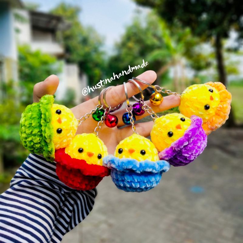 Jual Ganci Rajut Amigurumi Baby Chick Egg Gantungan Kunci Rajut Amigurumi Hustinahandmade