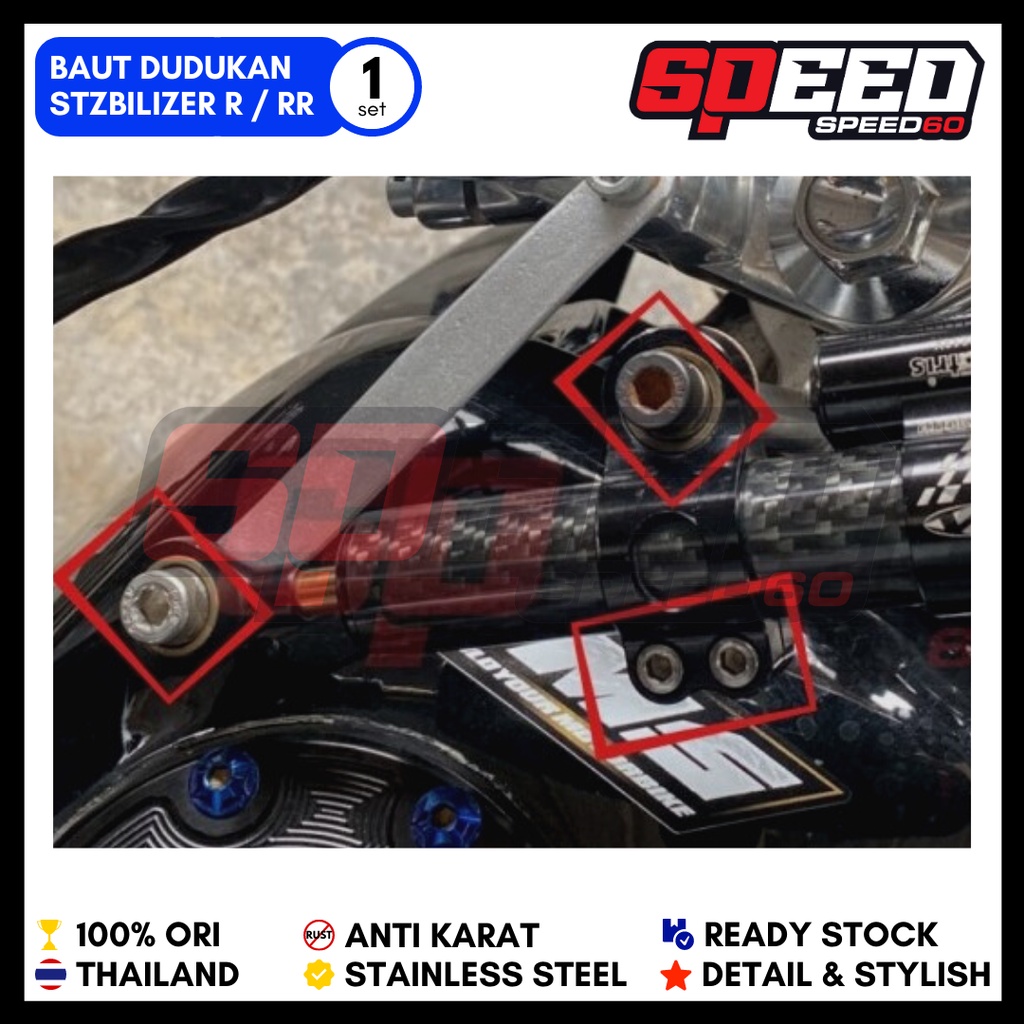 Jual Probolt Baut Dudukan Stabilizer Kawasaki Ninja R RR Stainless King ...